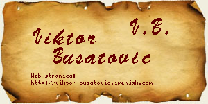 Viktor Bušatović vizit kartica